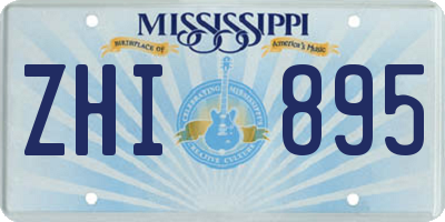 MS license plate ZHI895