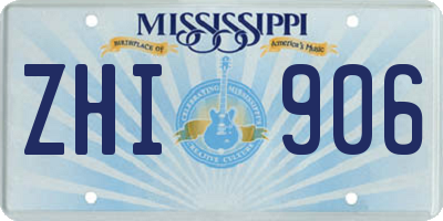 MS license plate ZHI906