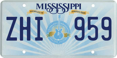 MS license plate ZHI959