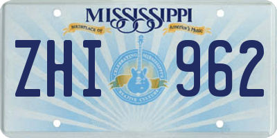MS license plate ZHI962