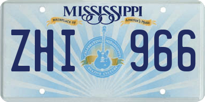 MS license plate ZHI966