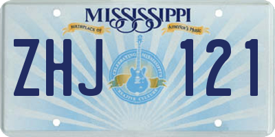 MS license plate ZHJ121