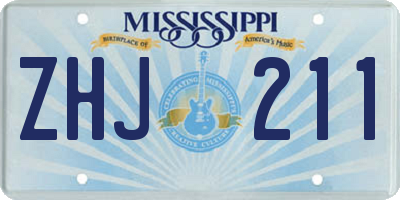 MS license plate ZHJ211