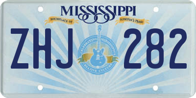 MS license plate ZHJ282