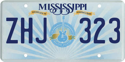 MS license plate ZHJ323