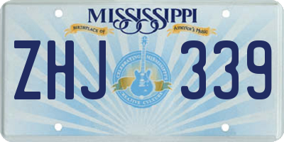 MS license plate ZHJ339