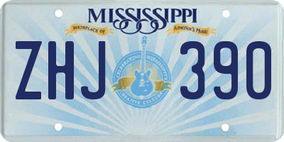 MS license plate ZHJ390
