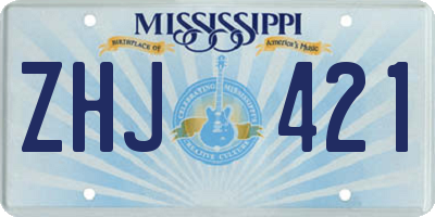 MS license plate ZHJ421