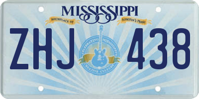MS license plate ZHJ438