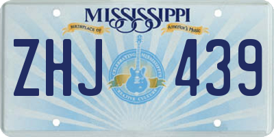 MS license plate ZHJ439