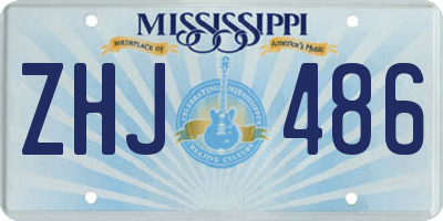 MS license plate ZHJ486
