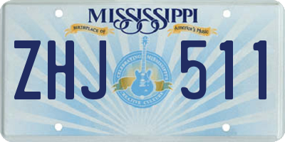 MS license plate ZHJ511