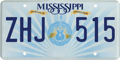MS license plate ZHJ515