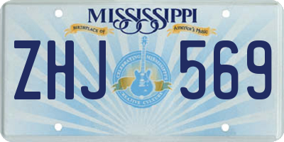 MS license plate ZHJ569