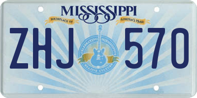 MS license plate ZHJ570