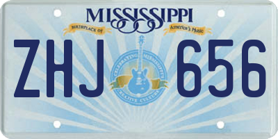 MS license plate ZHJ656