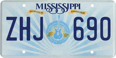 MS license plate ZHJ690