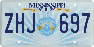 MS license plate ZHJ697