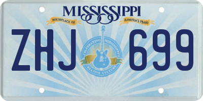 MS license plate ZHJ699