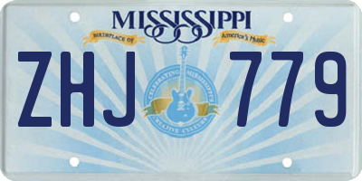 MS license plate ZHJ779