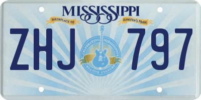 MS license plate ZHJ797