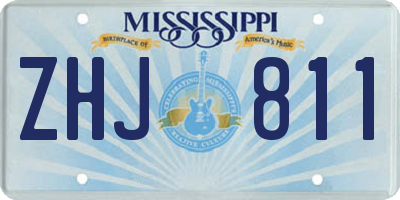 MS license plate ZHJ811
