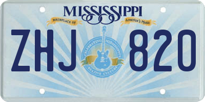 MS license plate ZHJ820