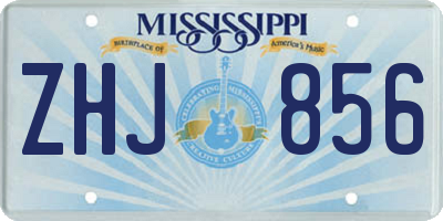 MS license plate ZHJ856