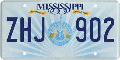 MS license plate ZHJ902