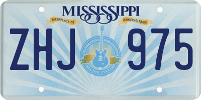 MS license plate ZHJ975