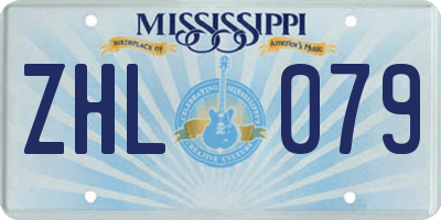 MS license plate ZHL079