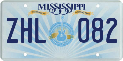 MS license plate ZHL082