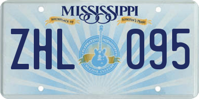 MS license plate ZHL095