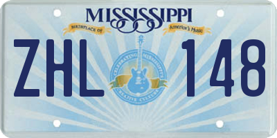 MS license plate ZHL148