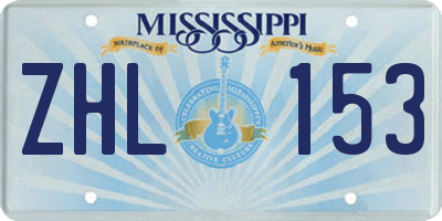 MS license plate ZHL153