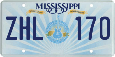 MS license plate ZHL170