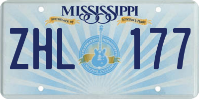 MS license plate ZHL177