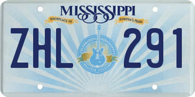 MS license plate ZHL291