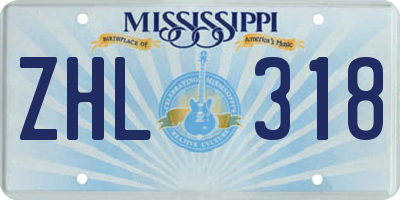 MS license plate ZHL318