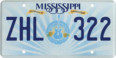 MS license plate ZHL322