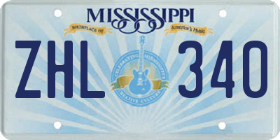 MS license plate ZHL340