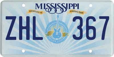 MS license plate ZHL367