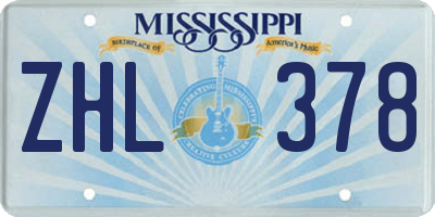 MS license plate ZHL378
