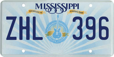 MS license plate ZHL396