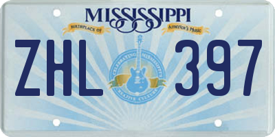 MS license plate ZHL397