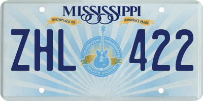 MS license plate ZHL422