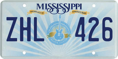 MS license plate ZHL426
