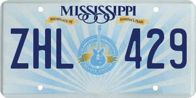 MS license plate ZHL429