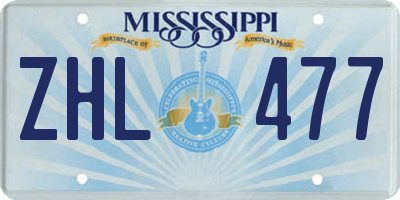 MS license plate ZHL477