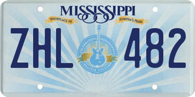 MS license plate ZHL482